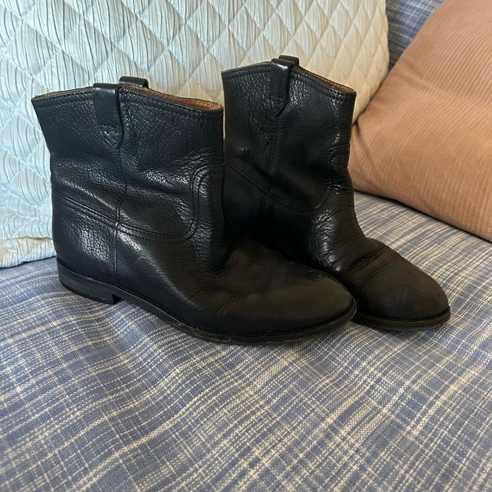 Madewell Otis Women's Pull On Boots Size 7 black Leather Ankle Booties